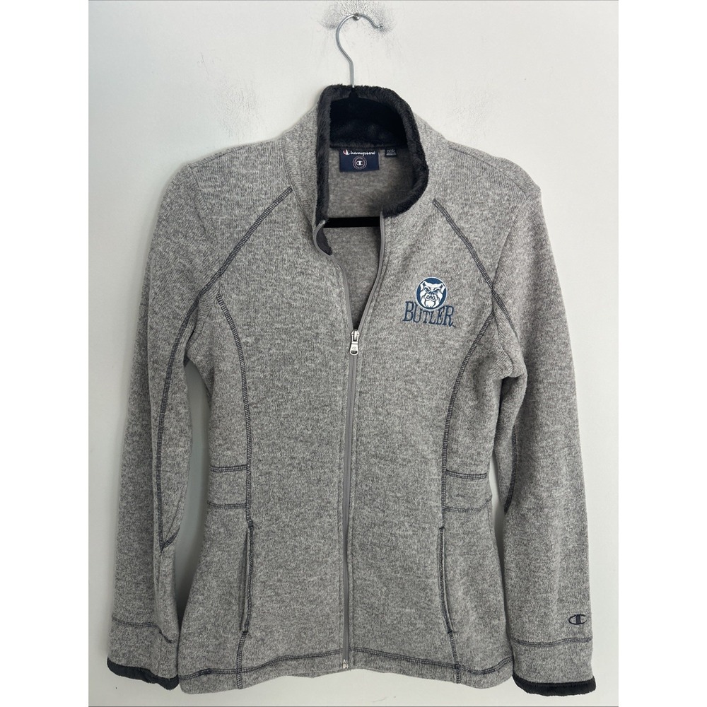 Butler University Champion Women's M Bulldog Logo Full Zip Up Fleece Jacket